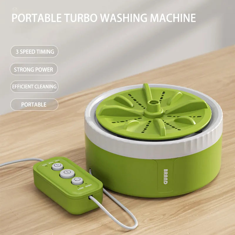 3 Gear timing Mini Portable Washing Machine USB Rotating Turbine Washing Machine Underwear Socks Washing Machine For Travel