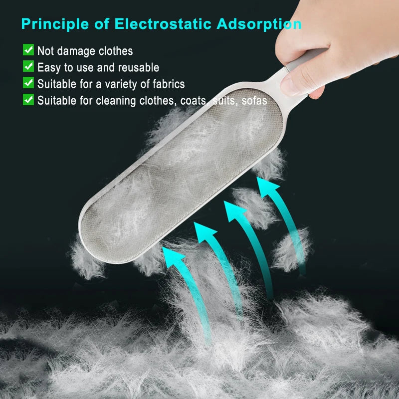 Clothes Lint Remover Brush Self-cleaning Lint Dog Cat Pet Hair Remover Anti-static Wool Lint Dust Sticky Remove Pet Fur Cleaner