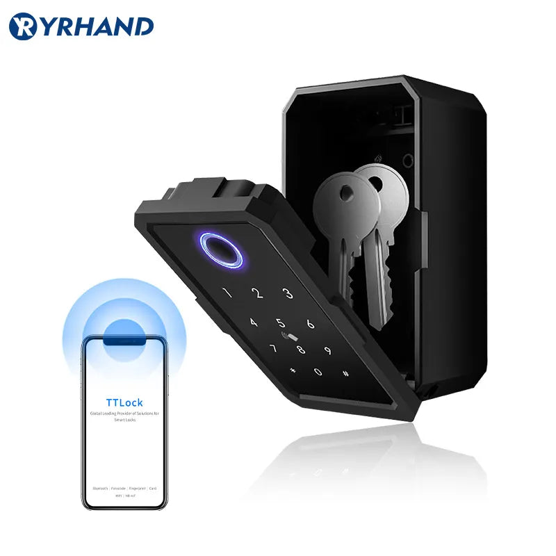 YRHAND TTlock Wifi Security Boxes password Smart Fingerprint Digital Cerradura Inteligente Tuya Electronic Portable Lock Boxes