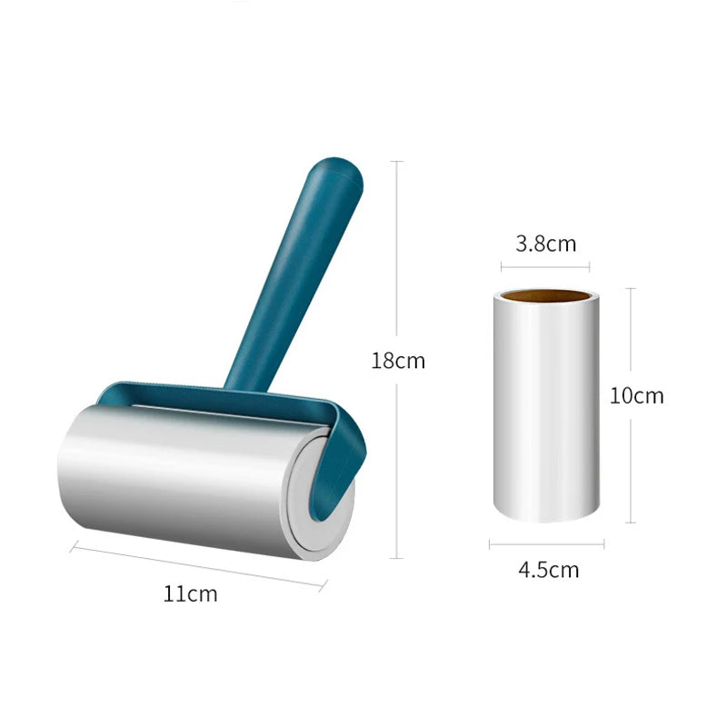 Tearable Roll Paper Sticky Roller Dust Wiper Pet Hair Clothes Carpet Tousle Remover Portable Replaceable Cleaning Brush Tool