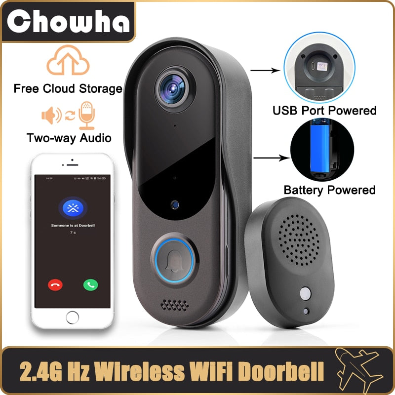 Smart doorbell camera WiFi Home Security Video Intercom Door bell Camera Outdoor Wireless WiFi Doorbell 2-Way Audio Night Vision