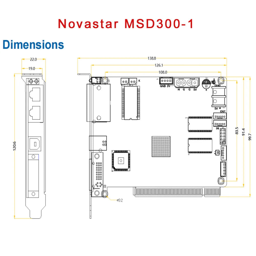 Led Module Master Controller Novastar MSD300-1 Sending Card for Led Display Screen Msd300 Control Card Nova Control System