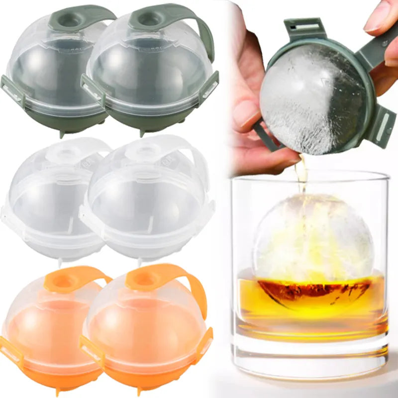 Lots a bulk Round Ice Boxes Ice Ball Mold for COLD Drink Coffee  Ice Lattice Grinder Ice Maker Ice Hockey Model Kitchen Tools