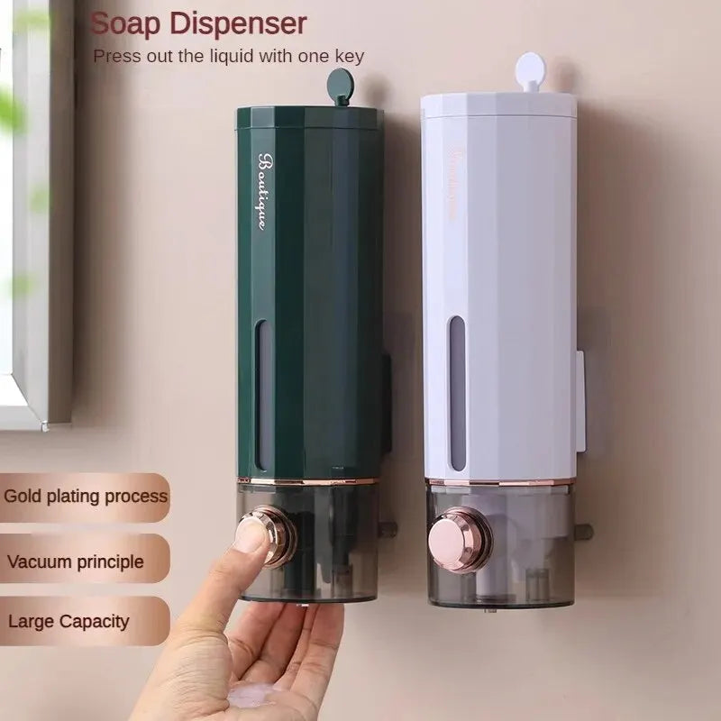 Non-Perforating Soap Dispenser Hand Sanitizer Wall Hanger Press Dispenser Home Hotel Shower Gel Shampoo Box Wall Mount