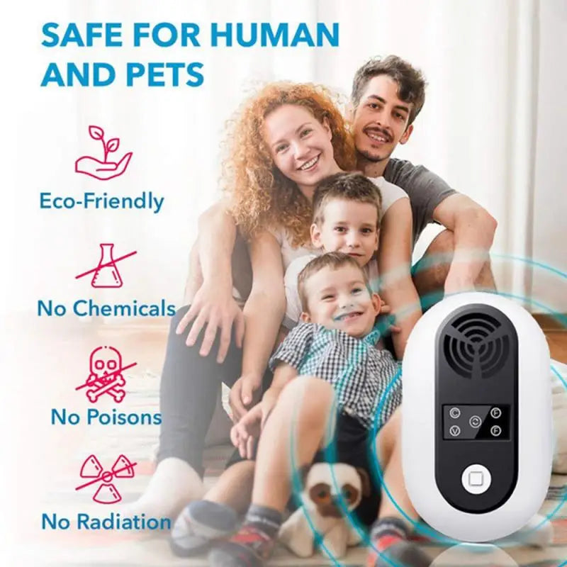 2024 New Ultrasonic Rat Pest Repeller Electronic Mouse Mosquito Insect Killer Household Spiders Pest Rodents Control Device