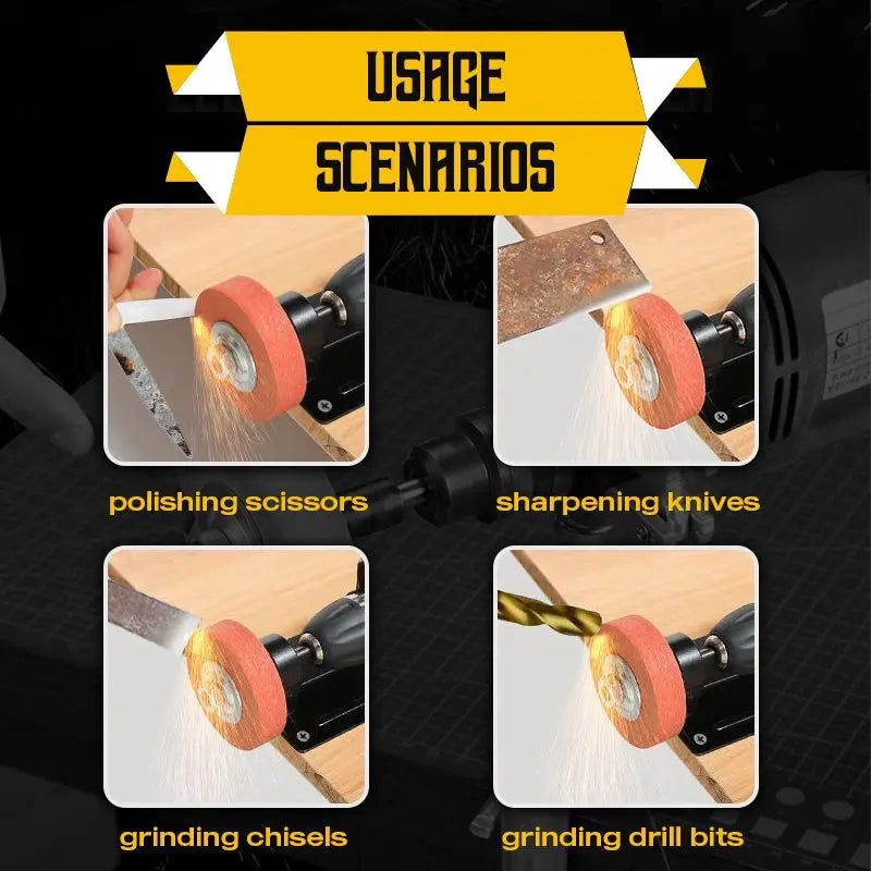 Electric Drill Modified Grinder And Polisher Bracket Metal Polishing Sharpening Converter Kit Edging Bracket With Grinding Wheel