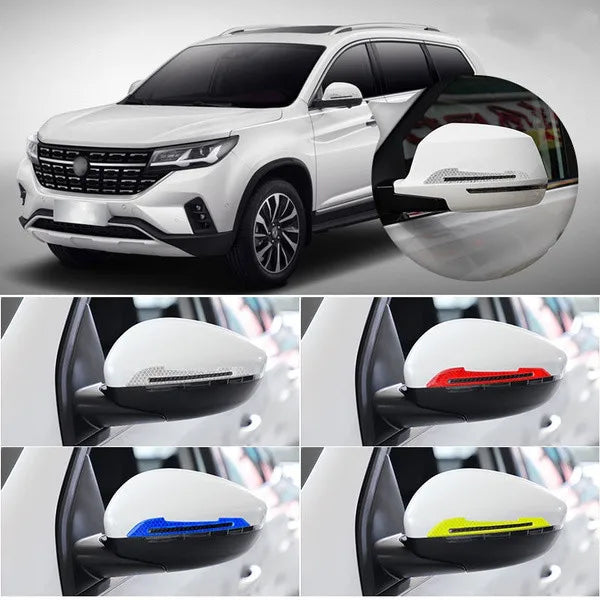 Car Reflective Stickers Collision avoidance Warning Strip Tape Traceless Protective Sticker Warn on Car Rearview Mirror