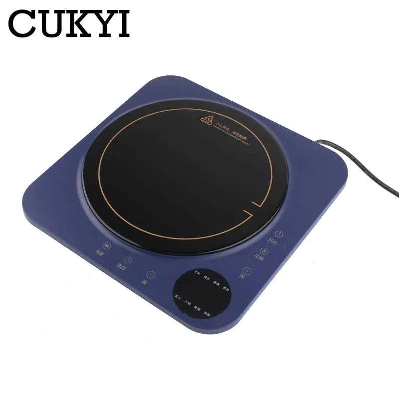 2.2KW Induction cooker 8 Gears Power Regulation Waterproof Touch Panel Stir-Fry Soup Stew 8 Menus Timer Electromagnetic cooker