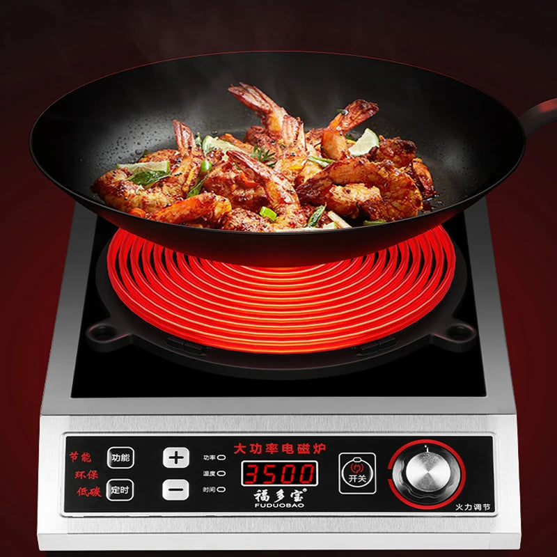 Induction Cooker 3500W Commercial Electric Cooking Stove Household Stainless Steel High-power Induction Cooker Cooktop