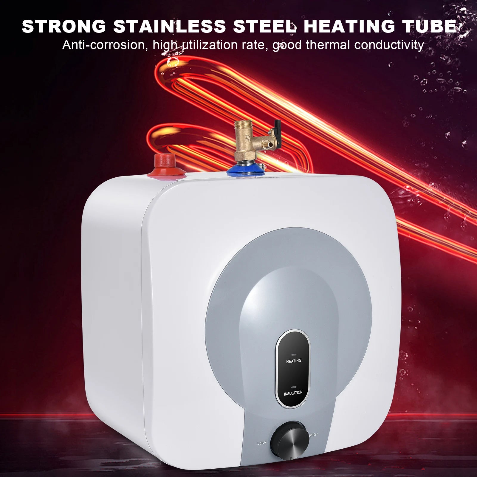 Instant Kitchen Bathroom Water Heater Water Storage Type Mini Household Electric Water Heater 1500W Rapid Heat