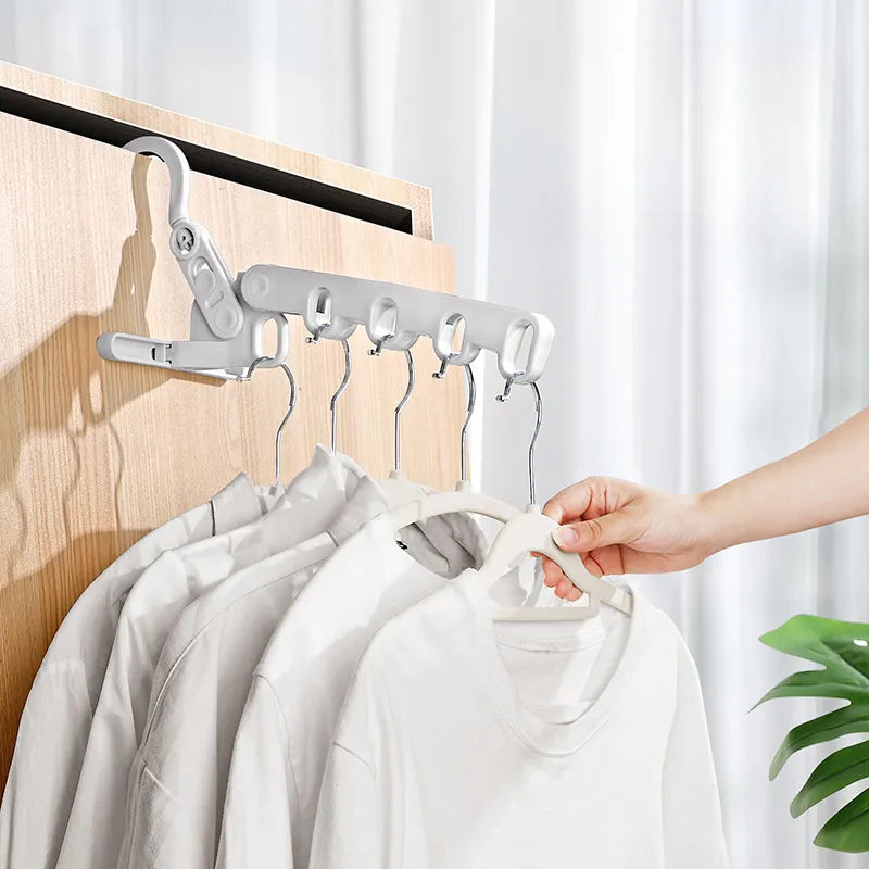 Foldable Drying Rack 5 Holes Travel Portable Clothes Hanging Hotel Indoor Drying Rack Hanging Clothes Hook Hanging Hole Rack