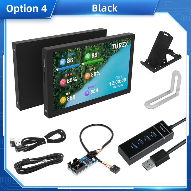 5 Inch USB Type C Display IPS Secondary Screen LCD  Computer CPU GPU RAM HDD 800x480 USBC NO HDMI-compatible Monitor NO AIDA64