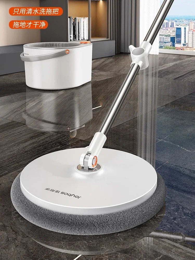 Joybos Spin Mop With Bucket Hand-Free Lazy Squeeze Mop Automatic Magic Floor Mop Self-Cleaning Nano Microfiber Cloth Square Mop