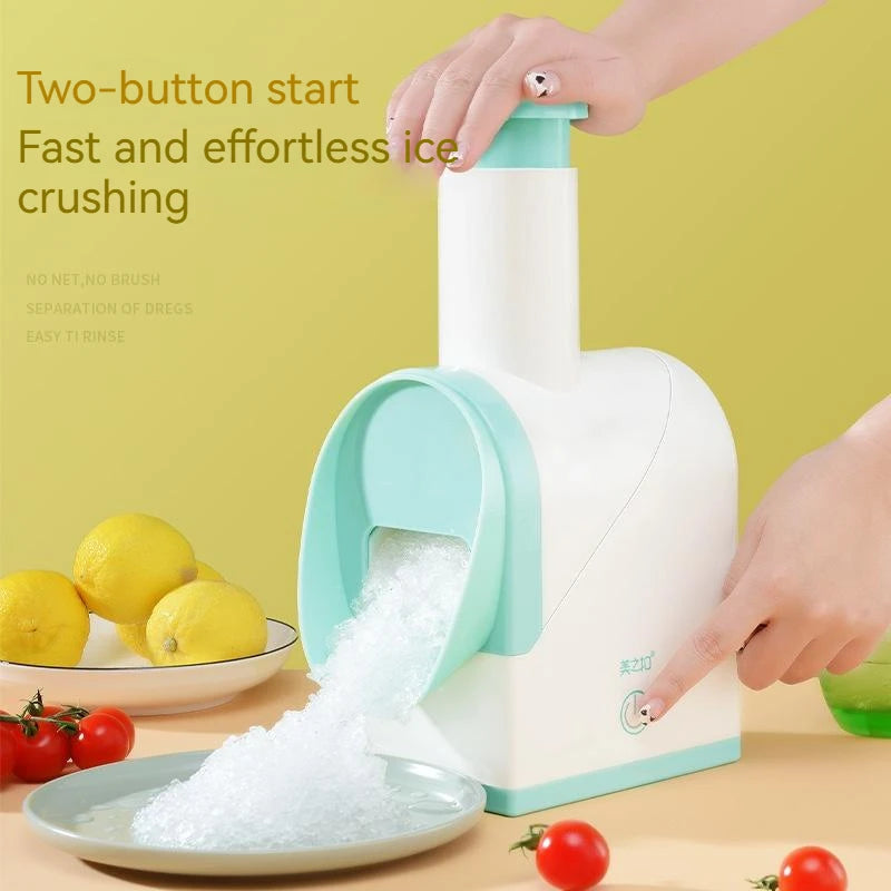 Multifunctional Ice Crusher Household Mini Ice Shavers Chopper Electric Ice Maker Double Blade Ice Shaver Block Breaking Machine