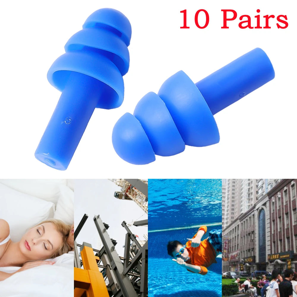 Soft Silicone Earplugs Waterproof Swimming Ear Plugs Reusable Noise Reduction Sleeping Ear Plugs Hearing Protector With Box 2023