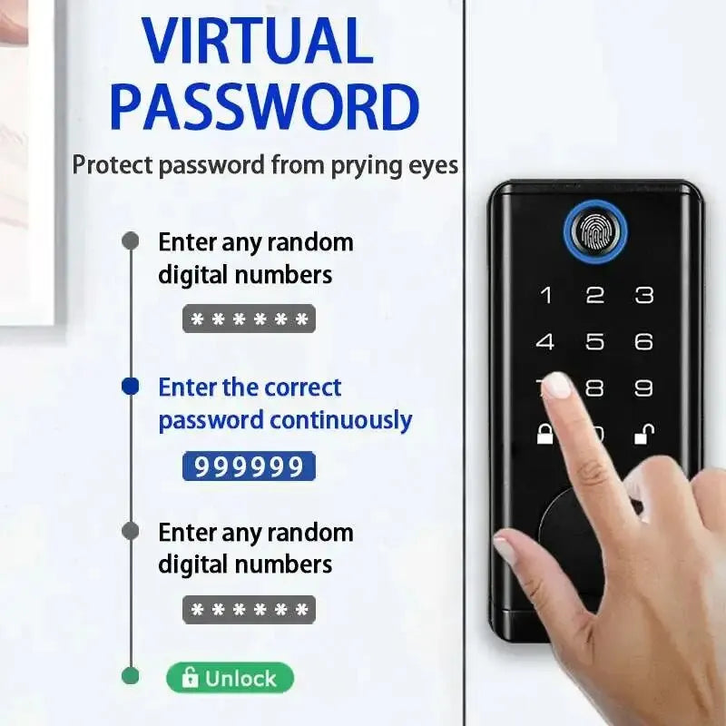 Waterproof Digital Electronic Lock for Outdoor IP 65 Smart Electronic Lock Fingerprint Lock for Home House External