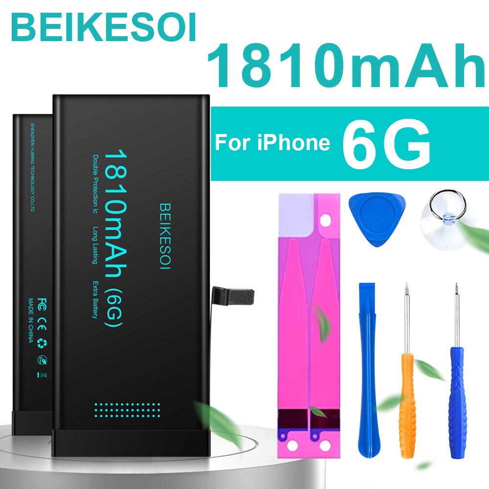 BEIKESOI phone Battery For iPhone  6S 6 7 8 Plus 11 12 13 14 Pro Replacement Bateria For Apple iPhone  X XS MAX