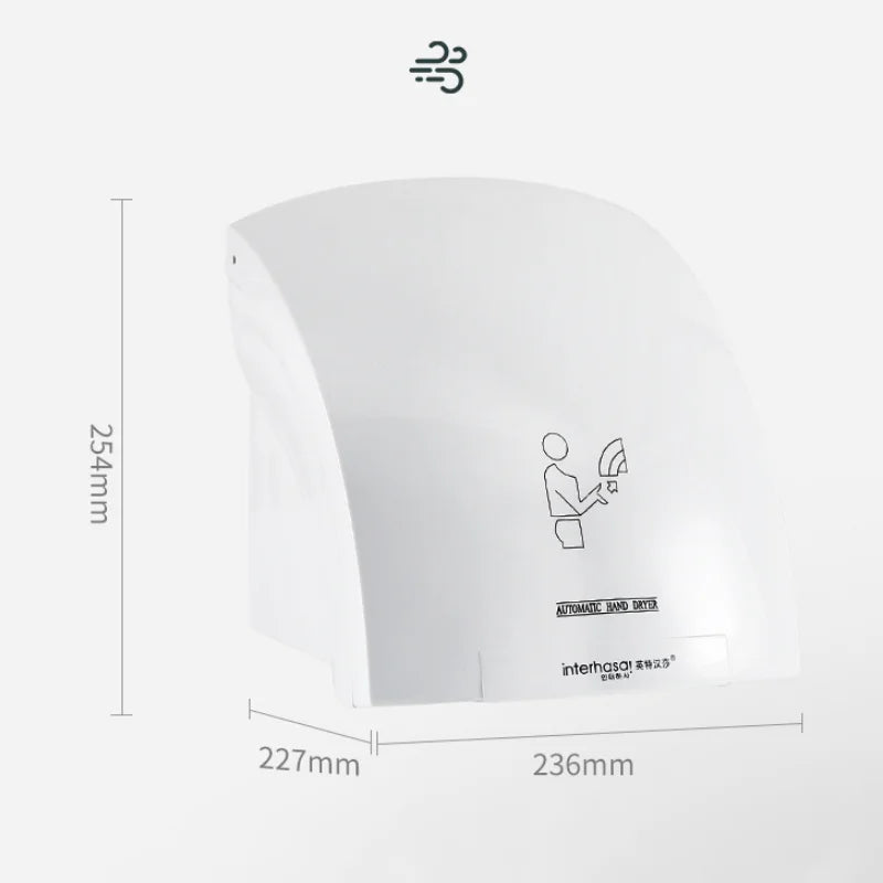 Interhasa! Automatic Hand Dryer Commercial Home Toilet Energy Conservation And Consumption Reduction Air Hand Drying Machine