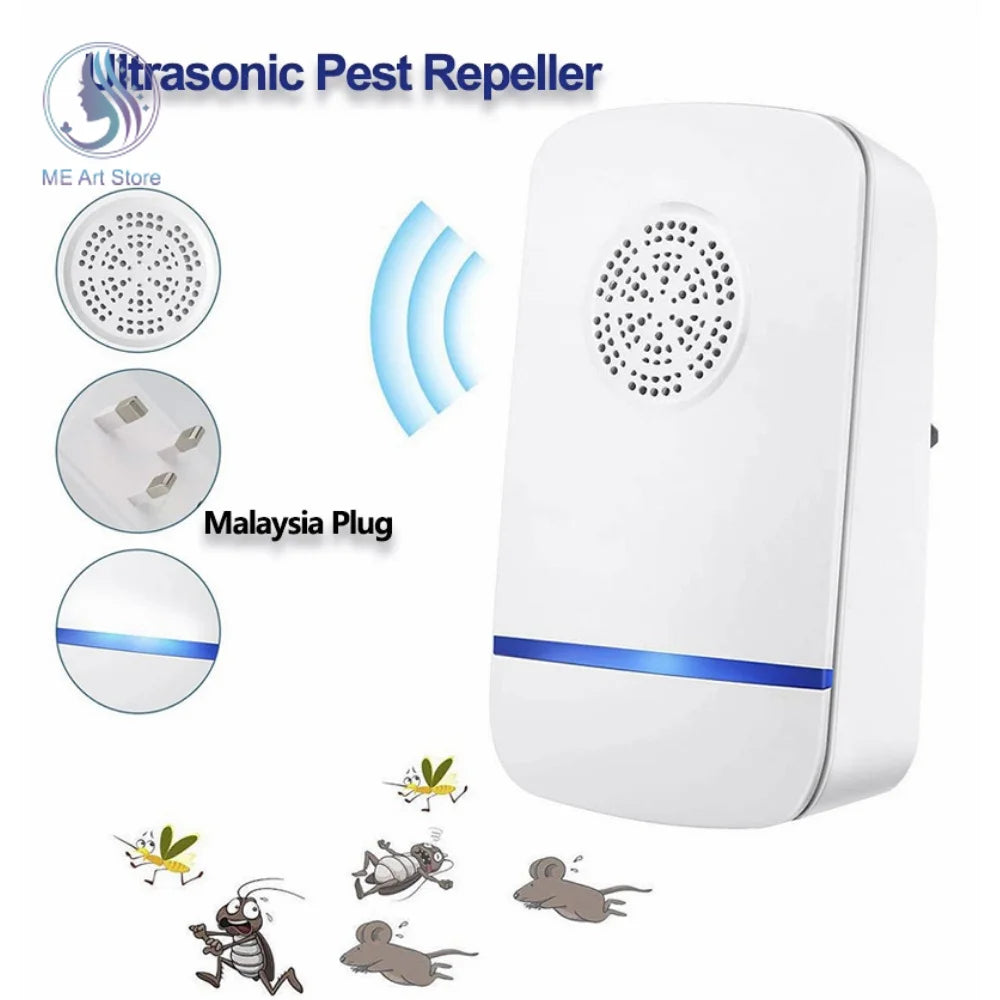 Electric Ultrasonic Pest Repeller Indoor Chemical-Free Pest Control Insects Repellent Flyings Mosquito Traps Anti Rat Repellent