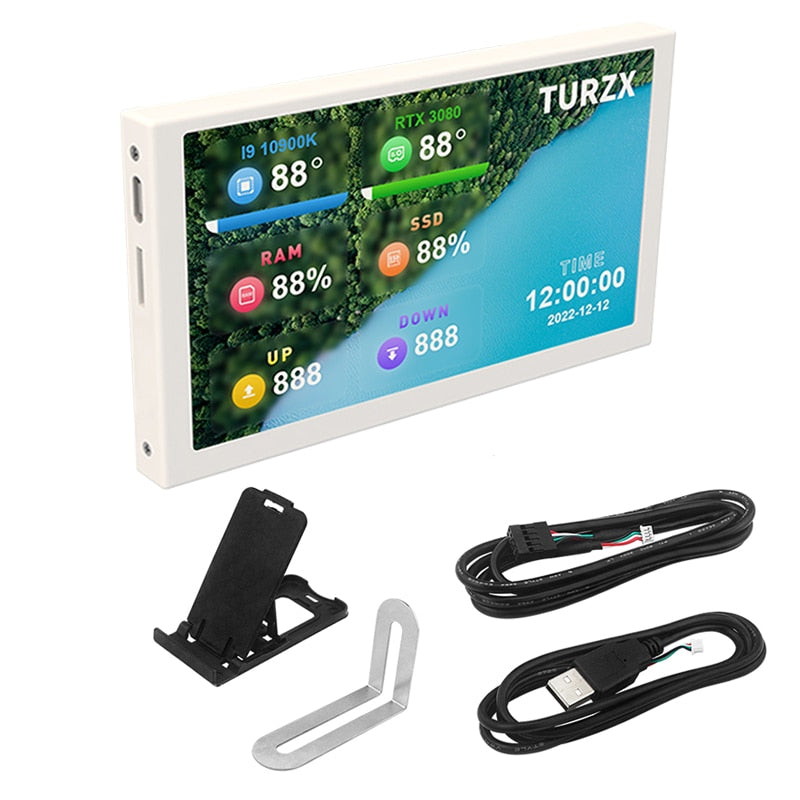 5 Inch IPS Type-C Secondary Screen Computer LCD Monitor Display USB Dynamic Display Sub-Screen Support Vertical Freely AIDA64