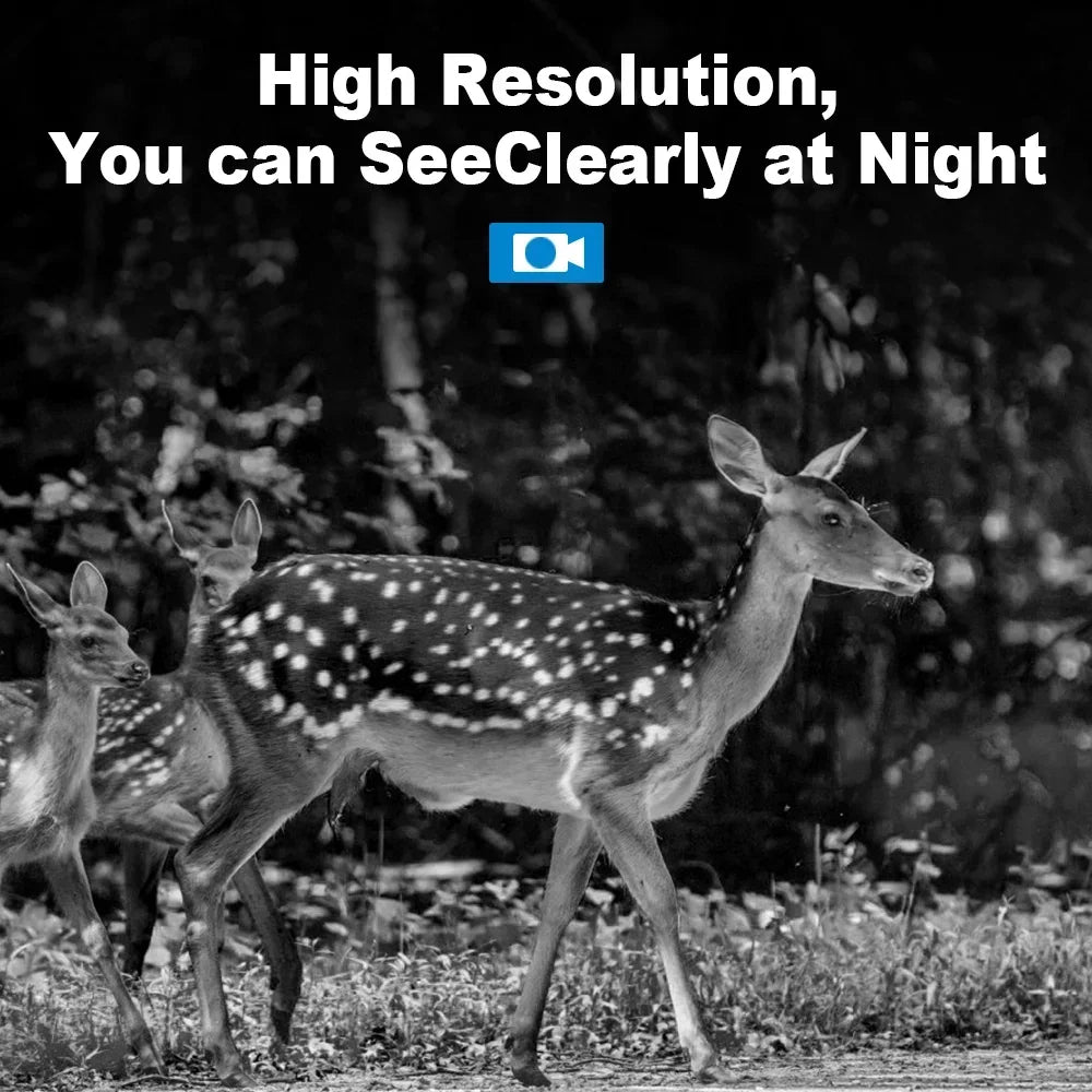 MR.TREE 4MP 4G SIM Solar Hunting Trail Camera PIR Motion Detection Large Capacity Battery Outdoor Night Vision Wildlife Camera