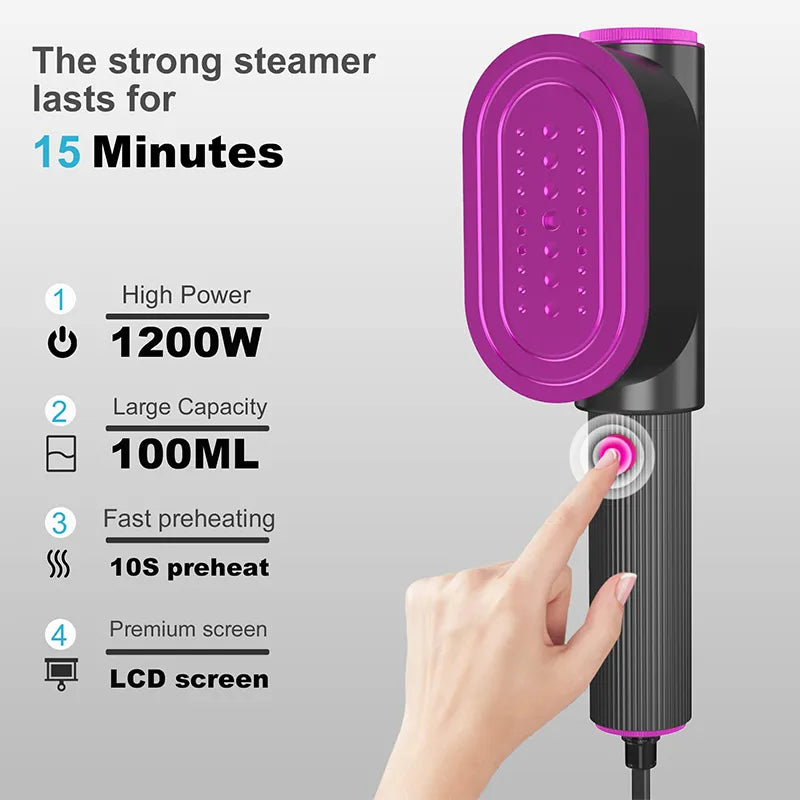 Portable Handheld Garment Steamer Iron Mini 3 in 1 Vertical Rotatable Wet Dry Ironing Irons for Clothes Travel Household Tools