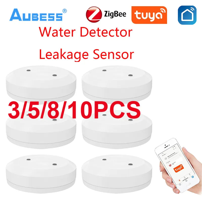 Tuya Water Leak Detector Scene Linkage Zigbee Flood Sensor Water Linkage Alarm Long Battery Life Leakage Sensor Smart Home