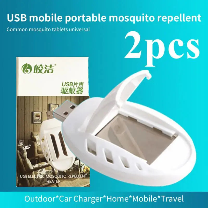 2PCS USB Mosquito Killer Bright Clean Car Mosquito Repellent Portable Electric Mosquito Coil Mosquito Killer Pest Repellent