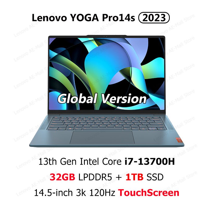 Lenovo YOGA Pro14s 2023 Laptop Core i5-13500H/i7-13700H/i9-13905H RTX4060 32G+1T SSD 14.5-Inch Touch Screen Notebook Computer