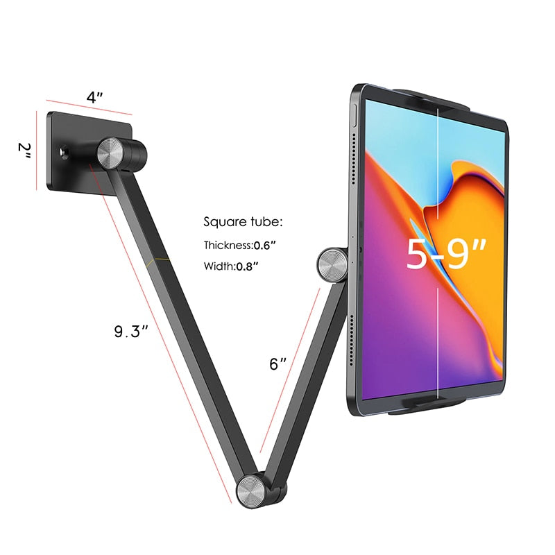 BEWISER,Bed Tablet Holder For 4.7-15.6",Phone&iPad Tablet Stand Desk Mount,Long Arm 360 Degrees Rotate,Height&Angle Adjustable