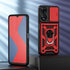 KEYSION Shockproof Armor Case for OPPO A78 5G Slide Camera Lens Protection Ring Stand Phone Back Cover for OPPO A58 5G A58X 5G