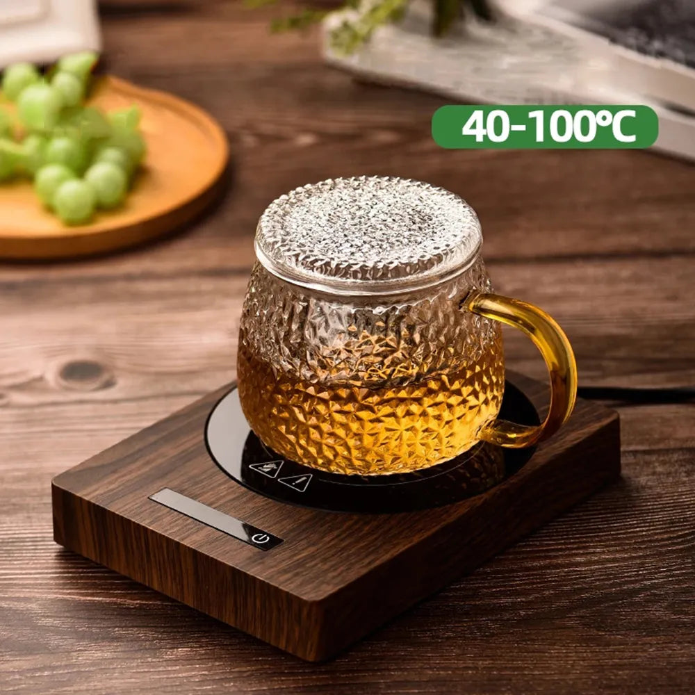 110V Electric Beverage Warmer Heater Mug Coffe Warmer 100°C Hot Tea Makers Heating Coasters Plate Pad for Cocoa Tea Water Milk