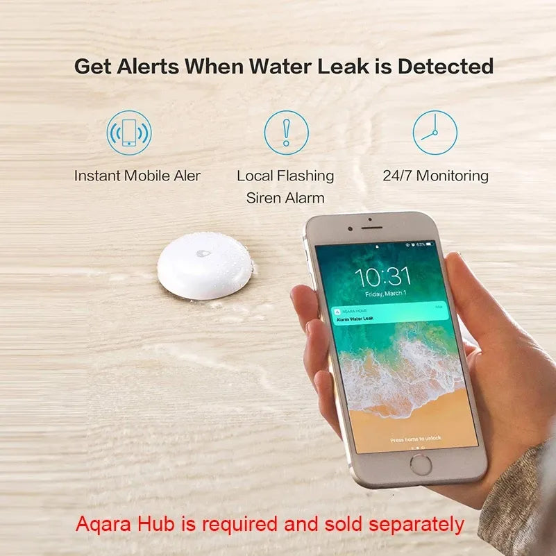 Aqara Water Leak Sensor Zigbee Water Immersing Sensor Detector Alarm Security Soaking Sensor Smart Home For Xiaomi Homekit