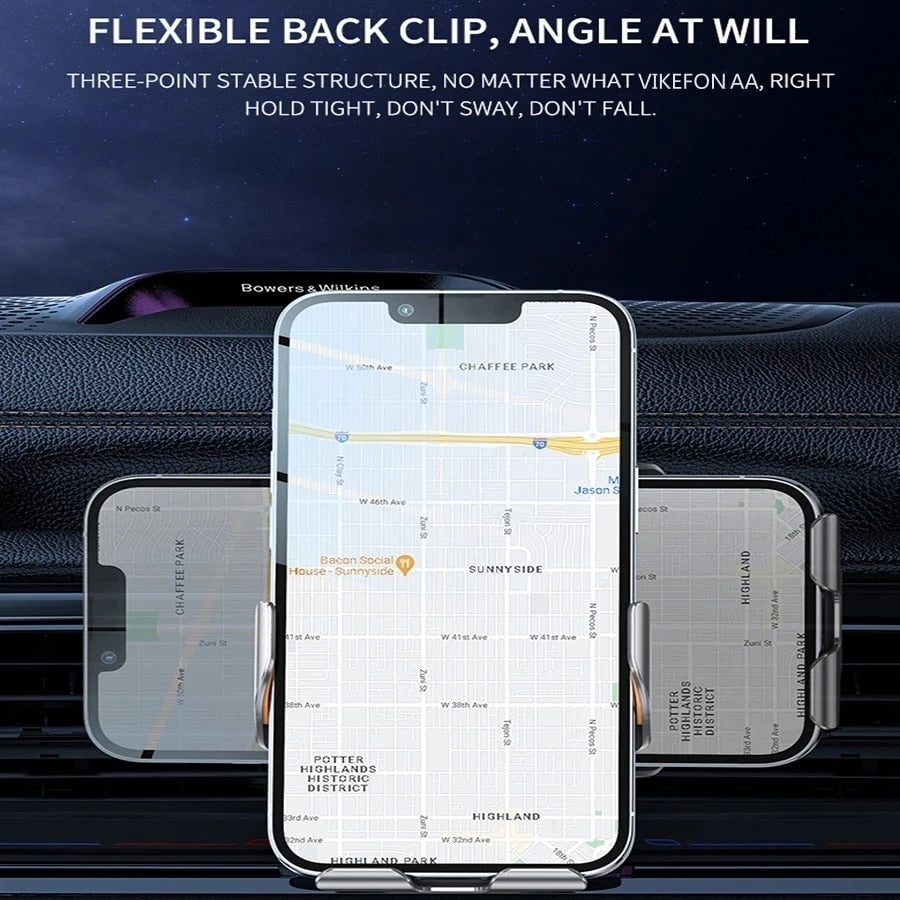 Car Wireless Charger Auto Car Mount Phone Holder Stand For iPhone 14 13 12 X Samsung Xiaomi Infrared Induction 15W Fast Charging