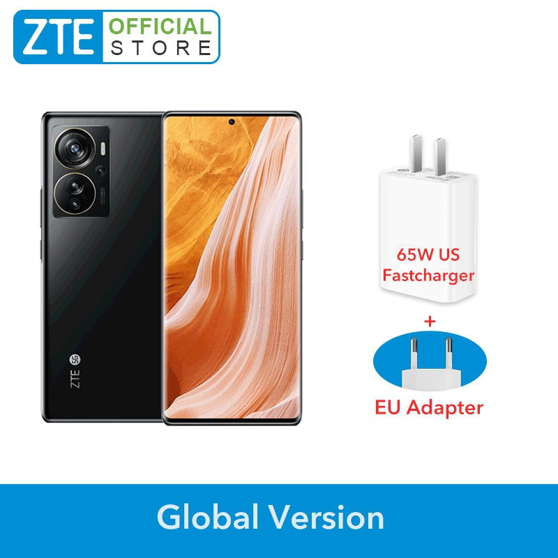 Global Version ZTE Axon 40 Pro 5G Smartphone 12GB 256GB 6.67“ 144Hz AMOLED Curved Display 108MP Quad Cameras Snapdragon 870 NFC