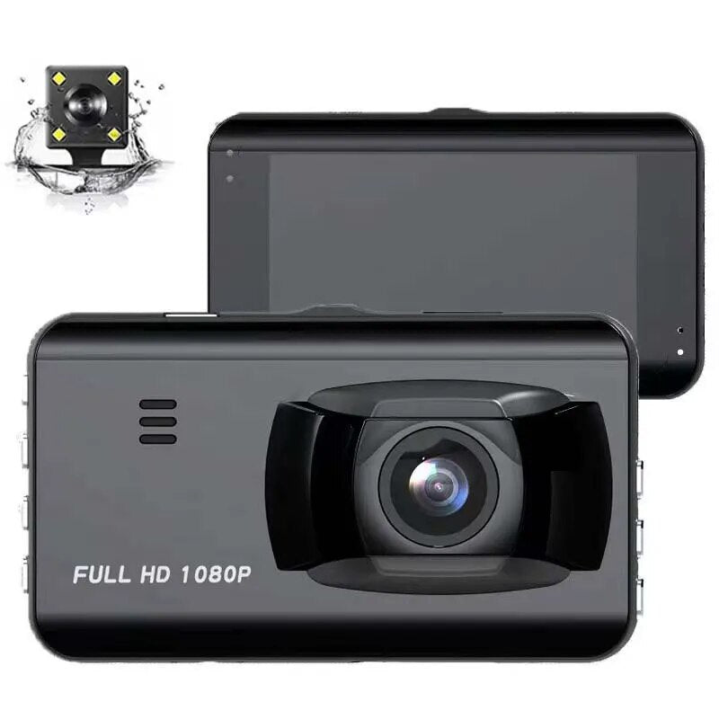 Metal High-grade Feel General Car Tachograph HD 1080P Dual Lens Reversing Image