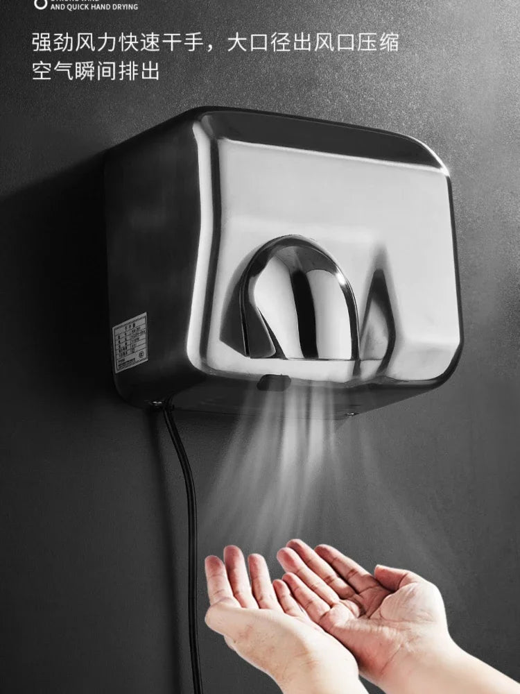 Stainless steel fully automatic smart hand dryer automatic induction hand dryer hand dryer