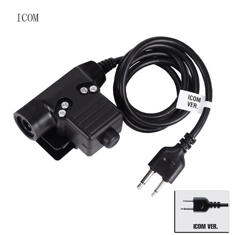 Military Headset Adapter U94 PTT Icom / Kenwood / Midland / Motorola Talkabout / Mobile Phone Tactical Headset PTT Plug