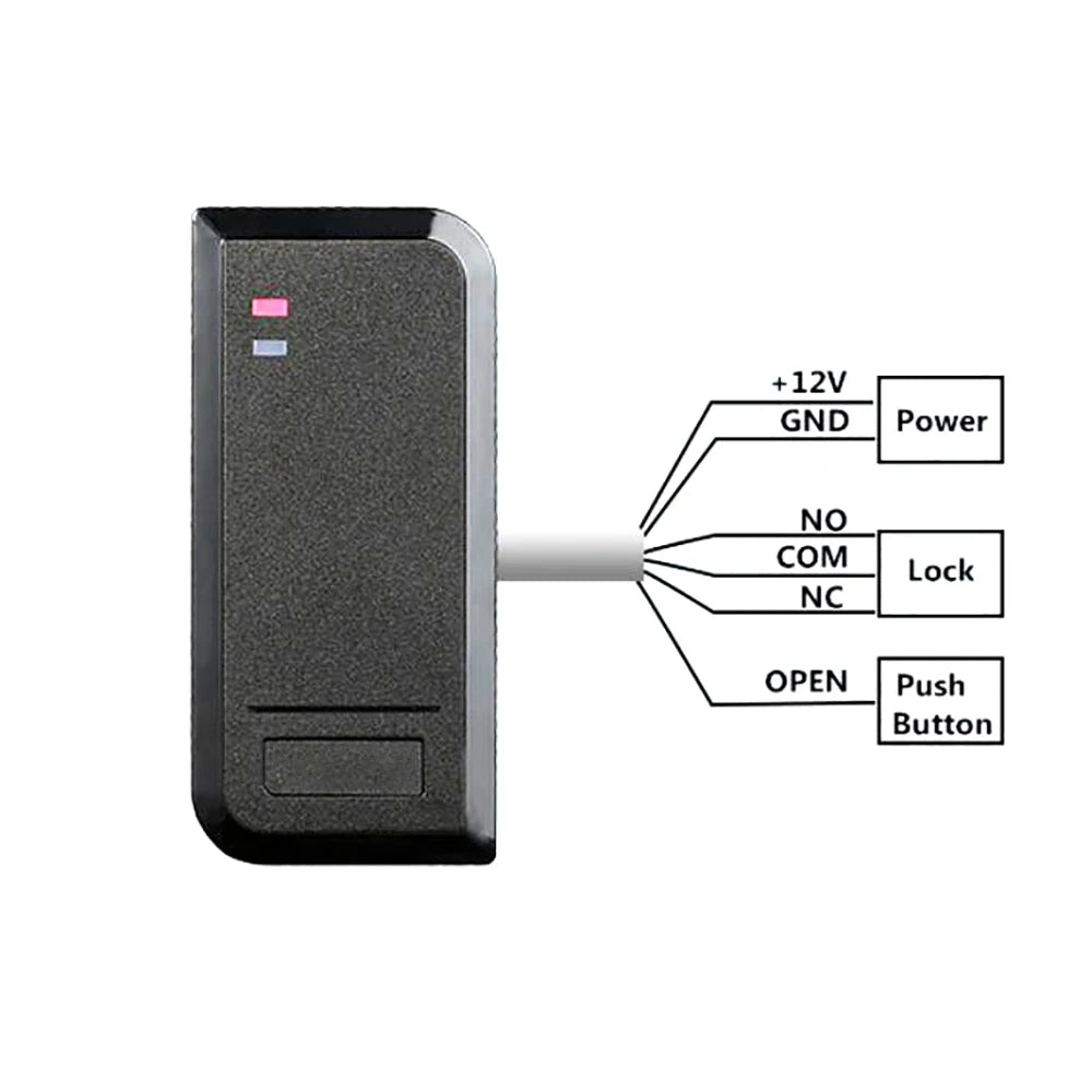 IP66 Waterproof 125Khz RFID Access Controler Rfid Card Reader for Access Control System 2000 User Capacity