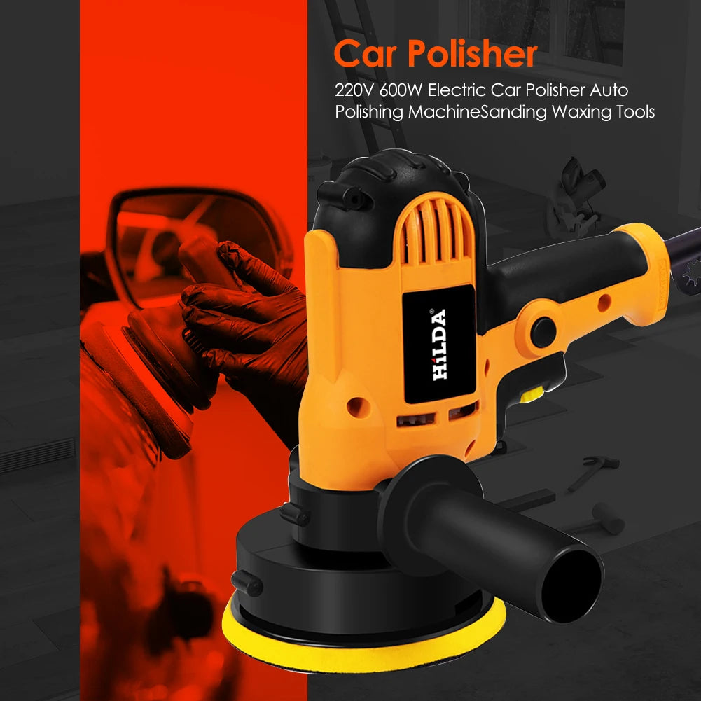 Electric Mini Automobile Polisher 3500rpm Powered Car Buffer Polisher 600W Multi-Purpose Adjustable Speed for Scratch Repairing
