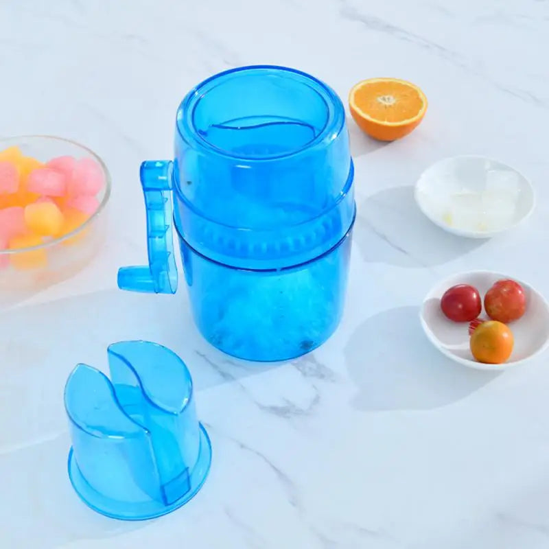 Snow Cone Smoothie Ice Block Making Machine Ice Shaver Handle Ice Crusher Manual Multifunction Portable Ice Slush Maker Home