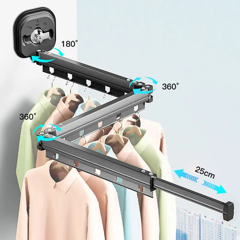 1/2/3 Styles Folding Drying Rack, Clothes Drying Rack, Wall-mounted Collapsible Drying Rack, Space Saver Clothes dryer