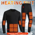 21 Areas Winter Heated Vest Motorcycle Jacket for Men Womens Fleece Thermal Long Tops Pants Heating Warmer Underwear Men's 5V