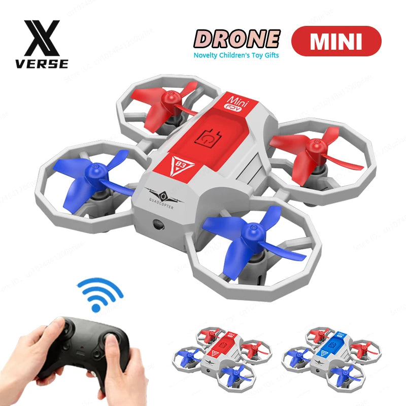 Mini RC Drone with Voice Controlled Lighting Small 4-Axis Quadcopter 2.4G Remote Control Aircraft Toys for Boy Kids Gifts
