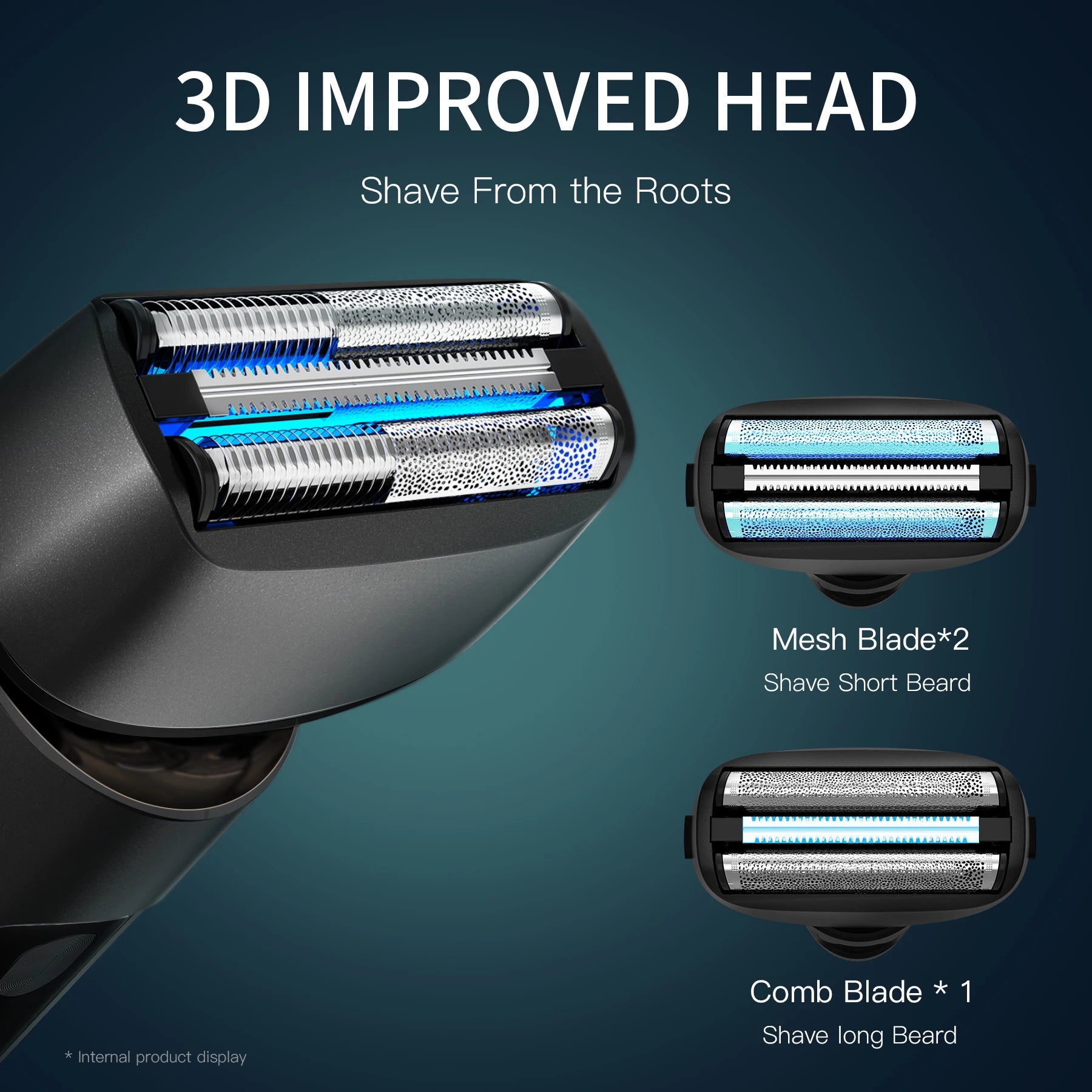 Kensen S15 Electric Shaver for Men Professional Beard Trimmer Razor Shaver Wet/Dry Shaving 3D Floating Blade USB Rechargeable