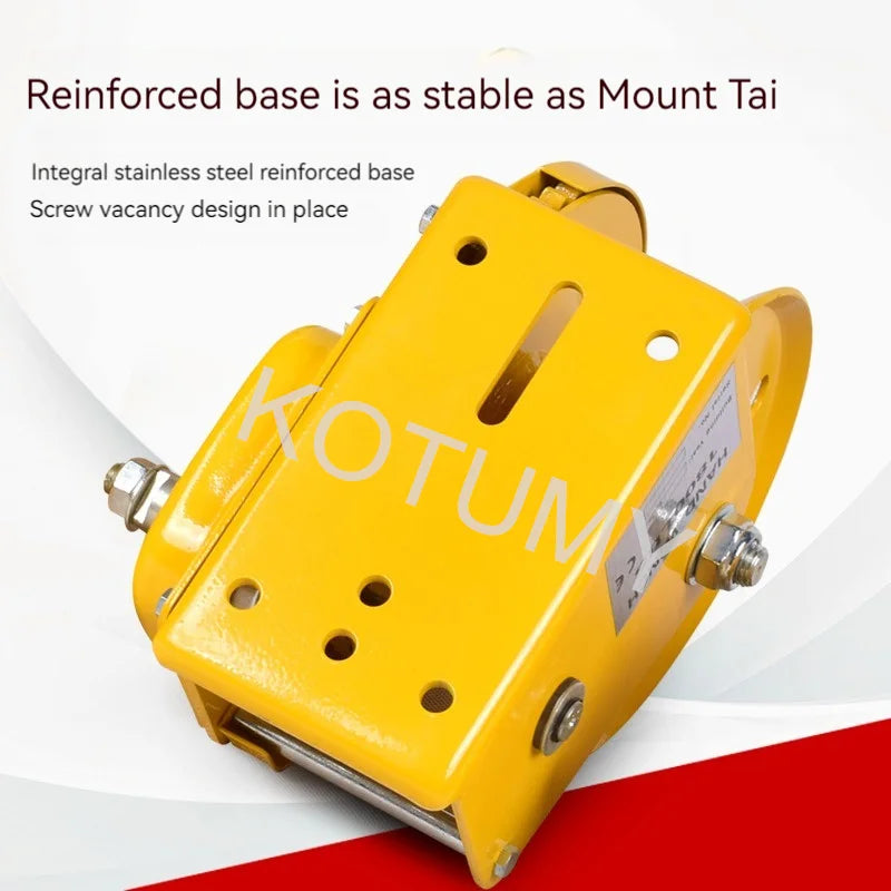 Hand Crank Self-Locking Manual Winch Thicken Material Small Household Portable Winch Crane Lift Hoist 1800LB