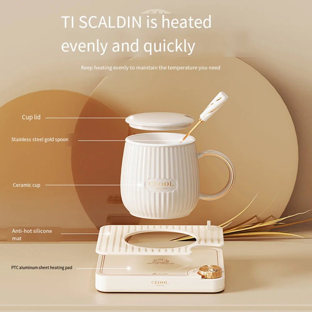 Mini Electric Coffee Mug Warmer Thermostatic Heating Pad Coaster Mat Plate Home Kitchen Beverage Cup for Tea Milk Cocoa Water
