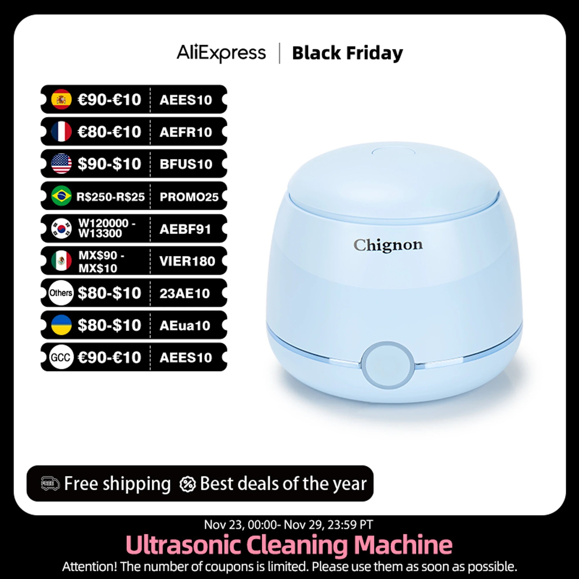 Ultrasonic Cleaner 24W Ultrasonic Bath For Denture Cleaner Jewelry Necklace Watch Bracelet Digital Ultrasonic Cleaner