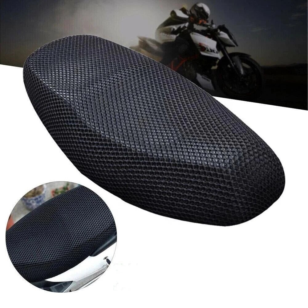 Summer Cool 3D Mesh Motorcycle Seat Cover Breathable Scooter Seat Covers Cushion Anti-Slip cover Grid protection pad