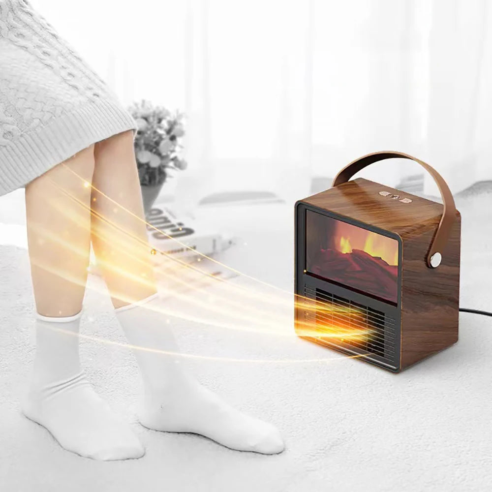 Electric fireplace flame effect 1200W home electric heating ceramic heater decorative flame fanradiator portable fireplace fan